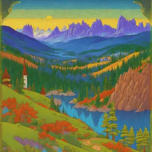 Colorful Jigsaw Puzzle on Artistic Canvas