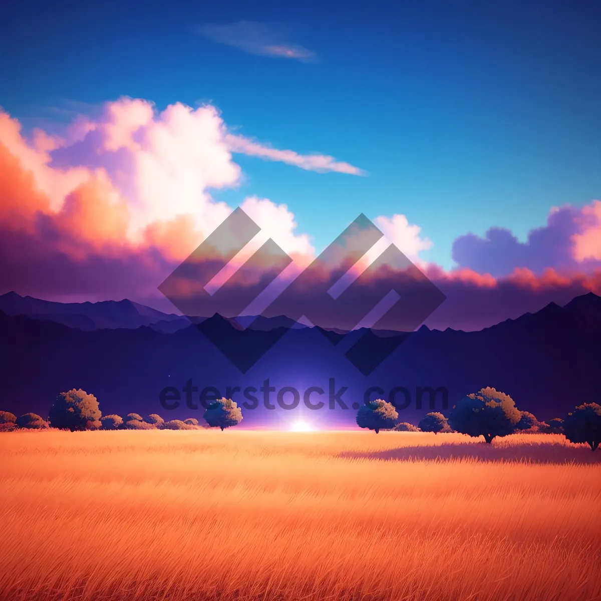 Picture of Golden Horizon: Sunsets Over Dune Landscape