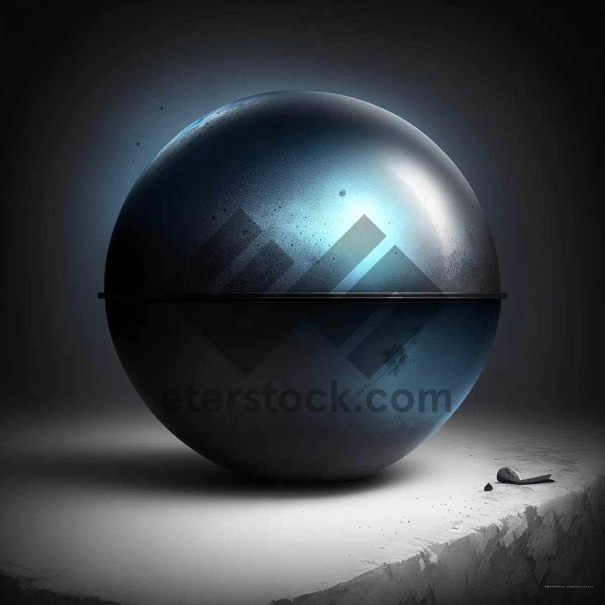 Picture of Global Glass Sphere with Illuminating Earth