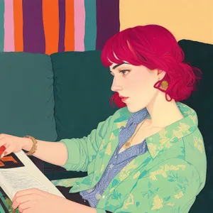 Happy blond student with an attractive smile