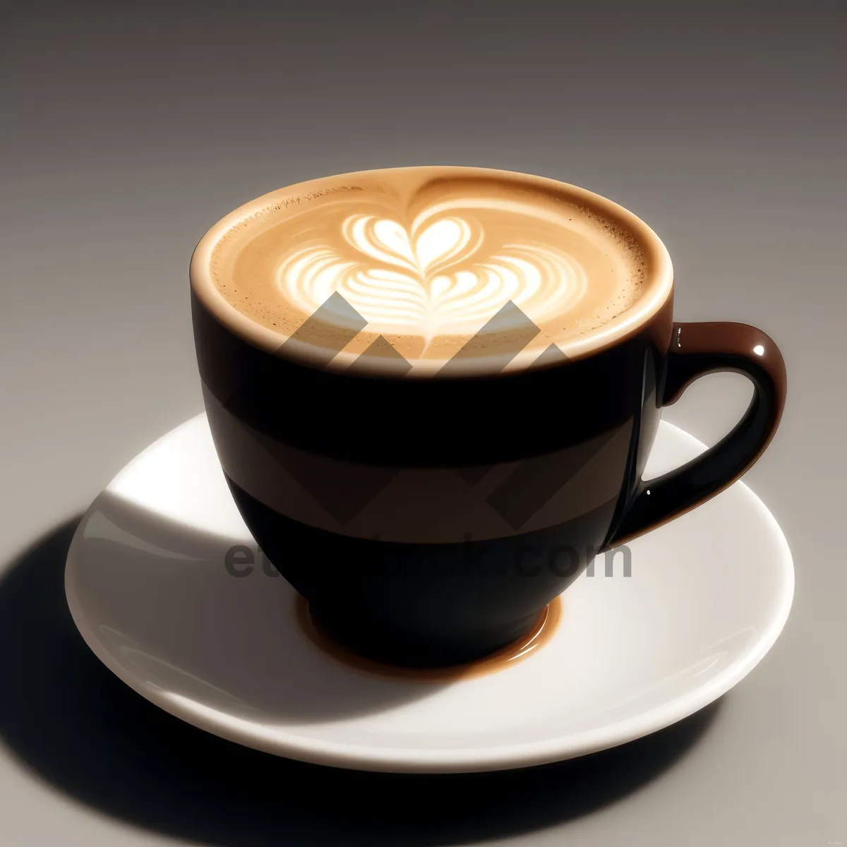 Picture of Fresh Breakfast Spread on Dark Table with Hot Coffee