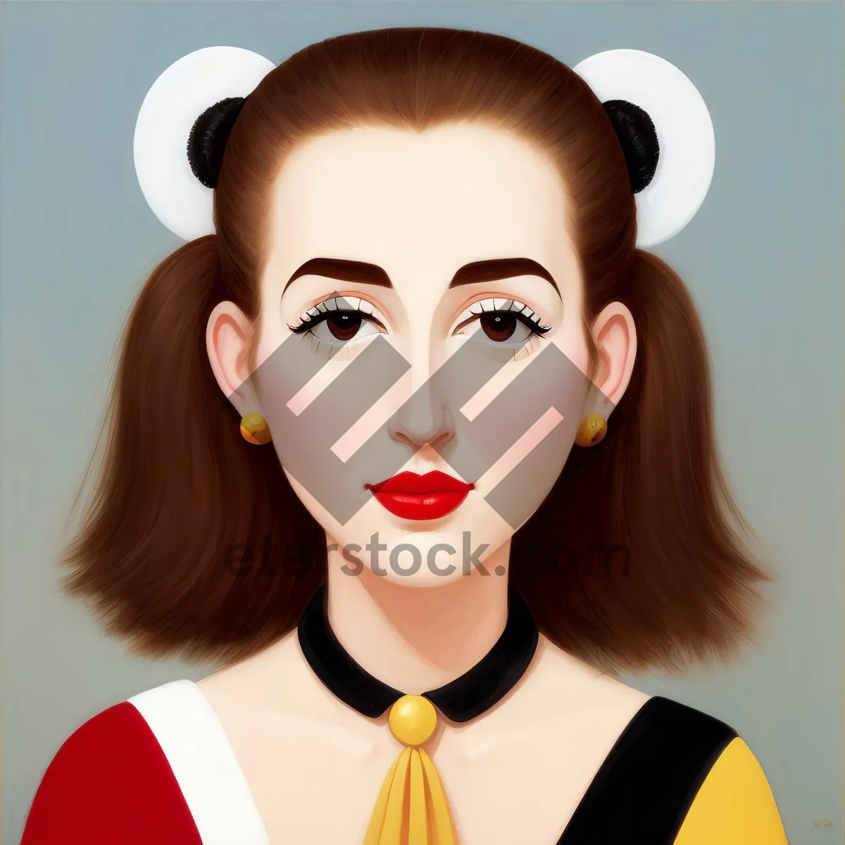 Picture of Fashion model with attractive makeup and elegant style pose.