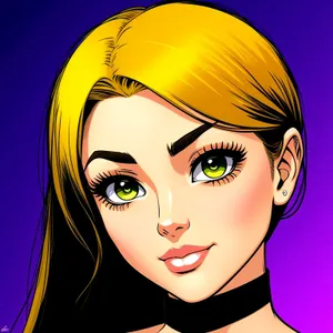 Glamorous Fashion Model with Striking Makeup and Hairstyle