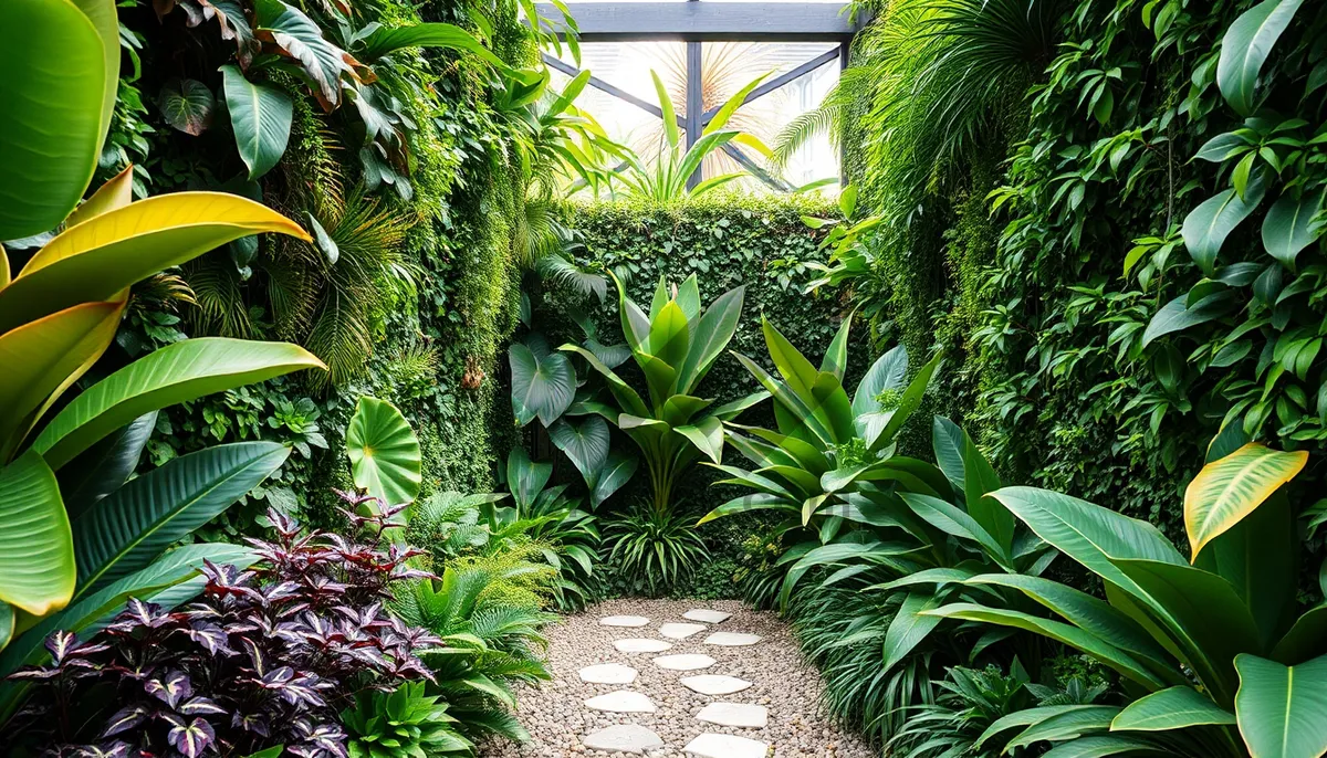 Picture of Tropical palm tree in a summer garden