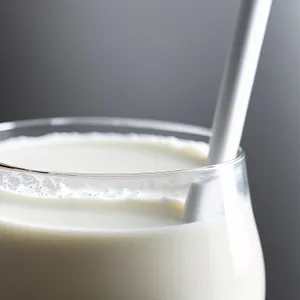 Fresh morning milk in a glass