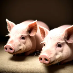 Pink Piggy Bank on Farm