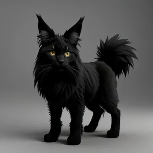 Adorable Black Kitty with Piercing Eyes