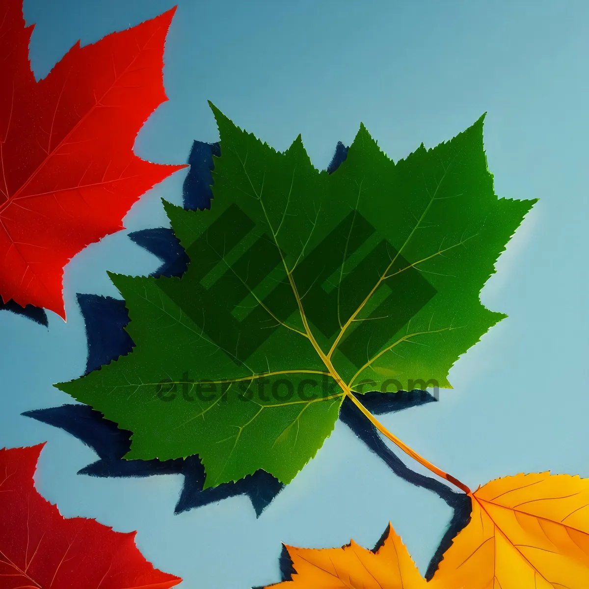 Picture of Vibrant Autumn Foliage in Golden Tones