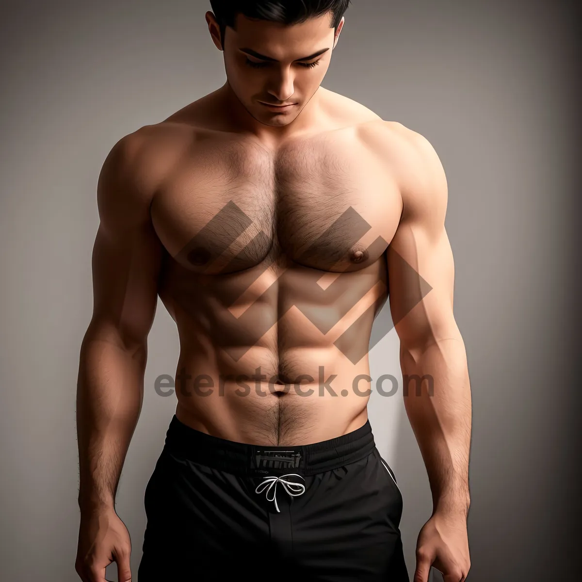 Picture of Fit and Strong Male Athlete Fashion Portrait