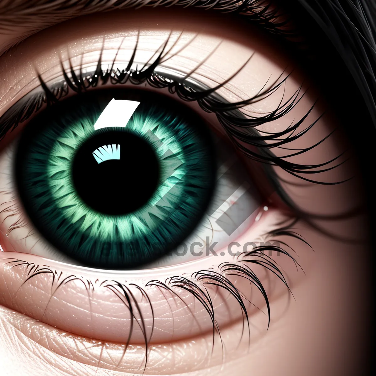 Picture of Vibrant Eyeball Gazing into Light