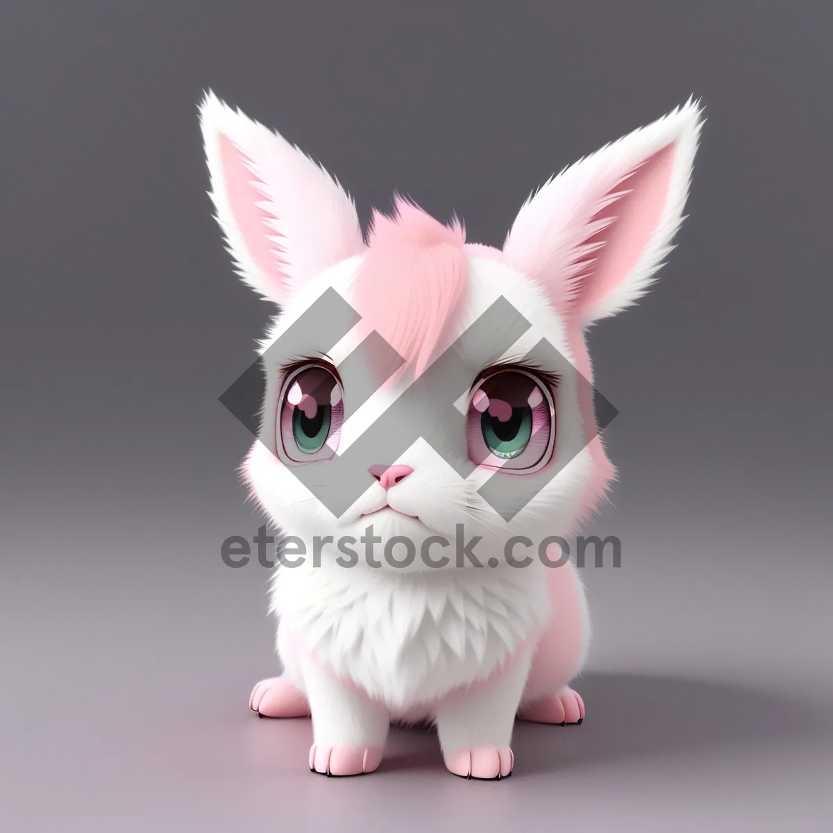 Picture of Cute Bunny Savings Bank with Pink Ears