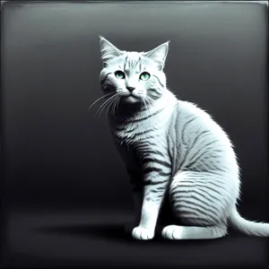 Adorable Tabby Kitty Peering from Windowsill