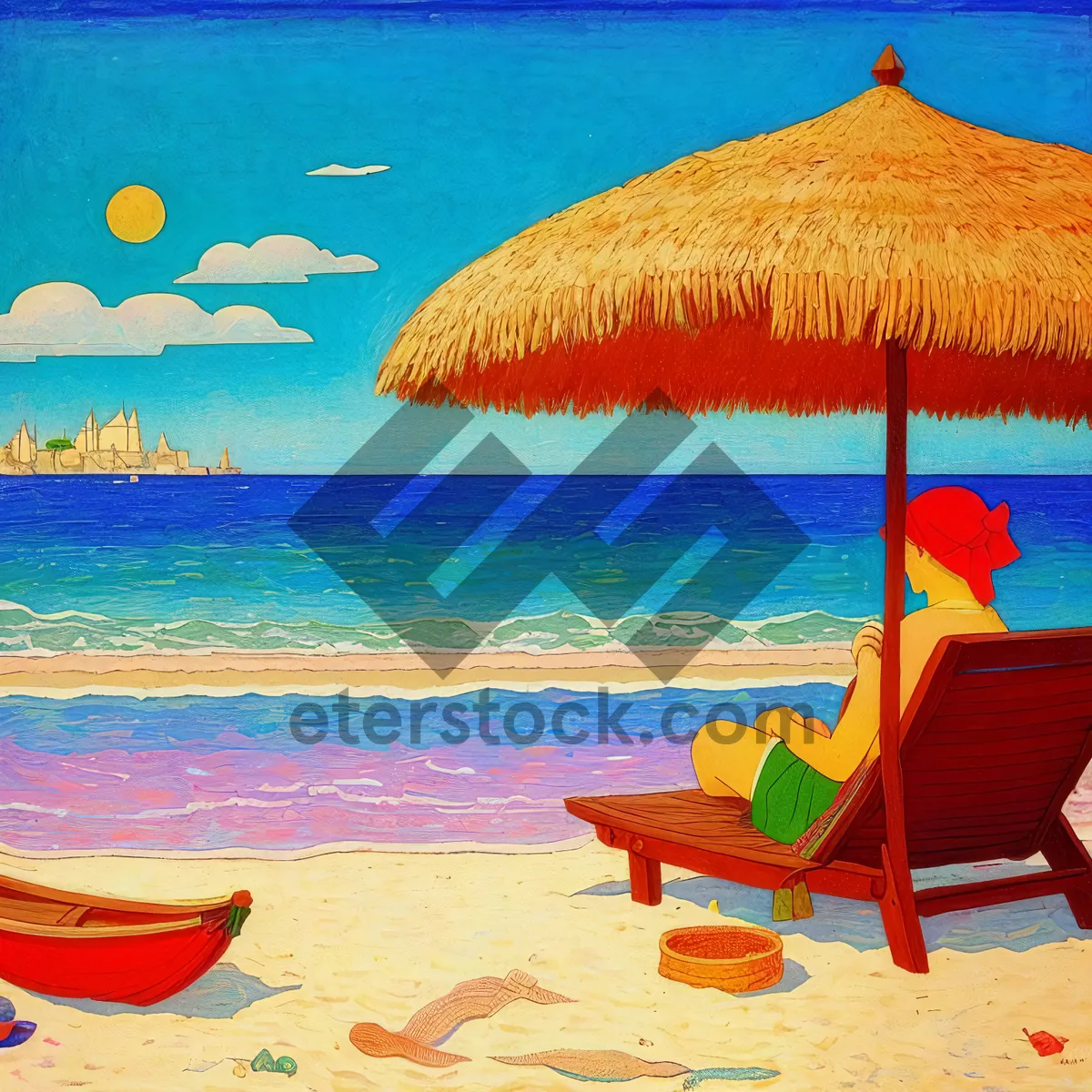 Picture of Relaxing Chair by the Tranquil Beach