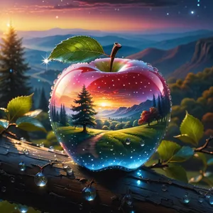 Red Delicious Apple Holiday Decoration Piggy Bank