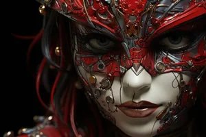 Masked Beauty at Carnival Festival