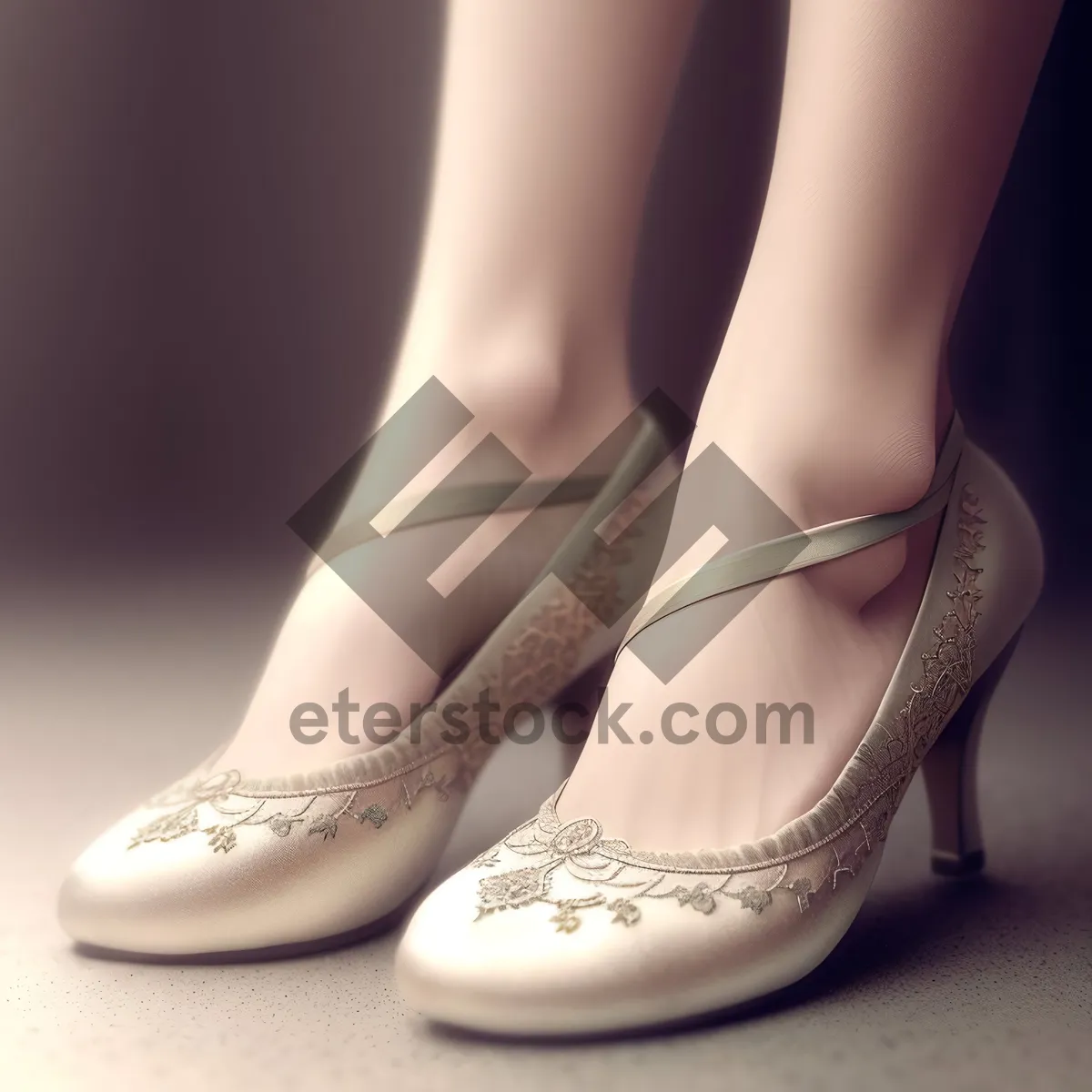 Picture of Stylish Leather high-heeled shoes for fashionable women