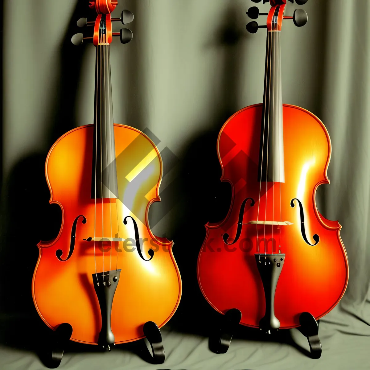 Picture of Melodic string instrument performance with cello and violin.