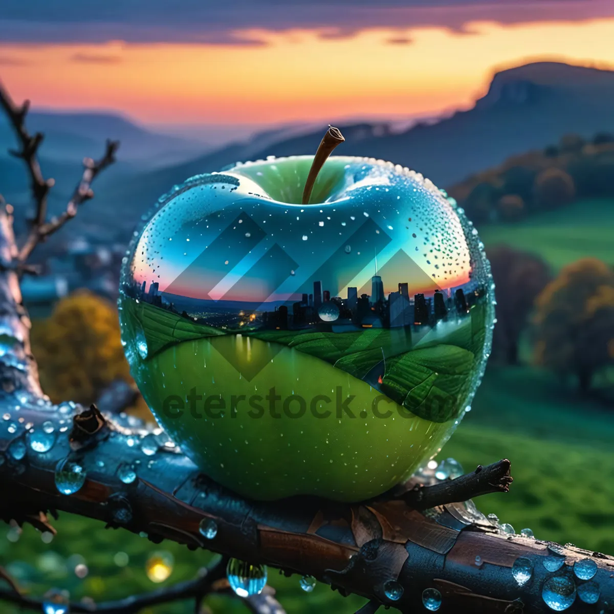 Picture of Juicy Granny Smith Apple for Healthy Eating Option