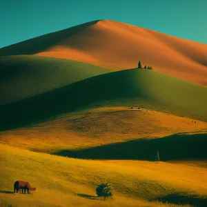 Moroccan Dune: Majestic Desert Landscape under the Summer Sun