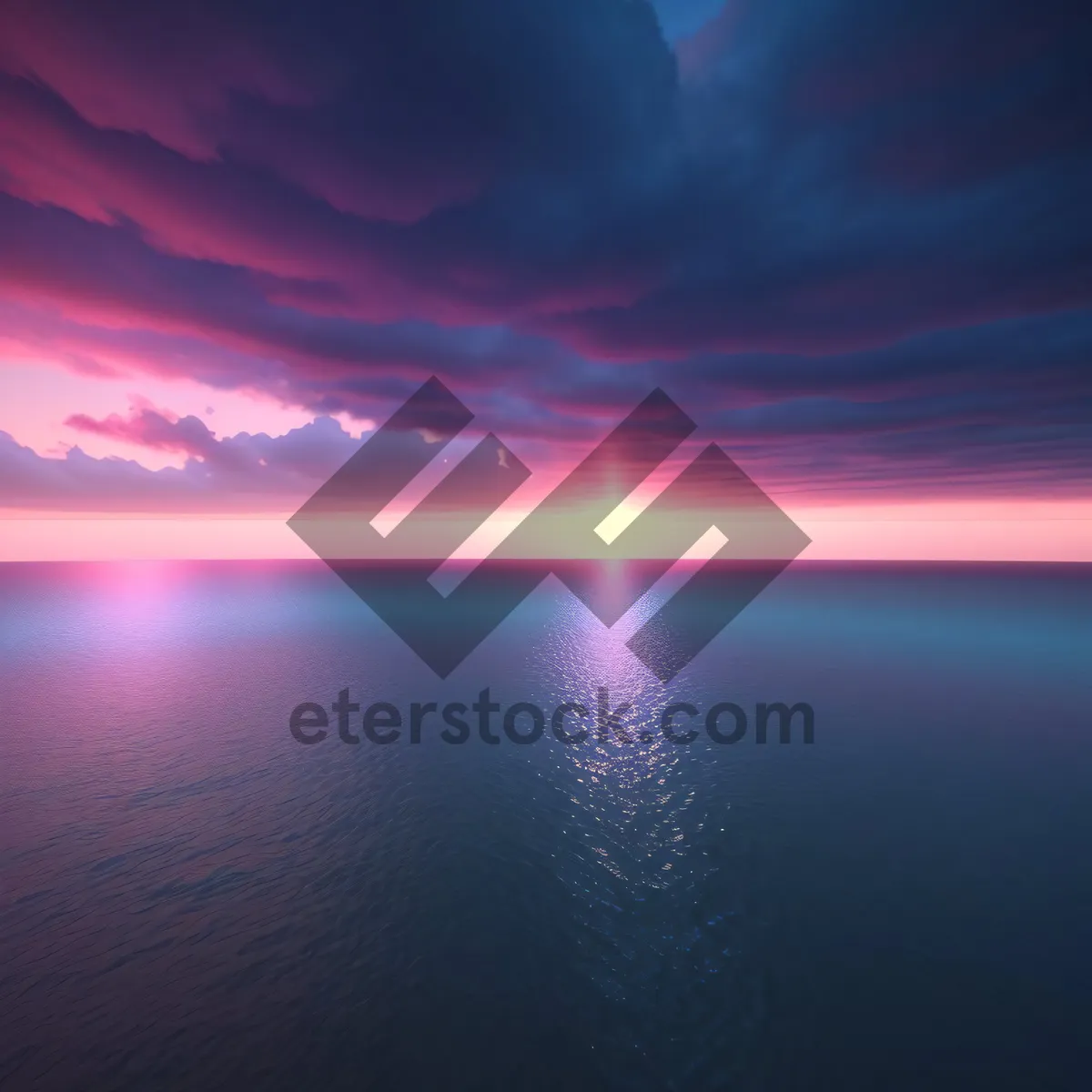 Picture of Vibrant Sky with Radiant Sunlight Illuminating Clouds