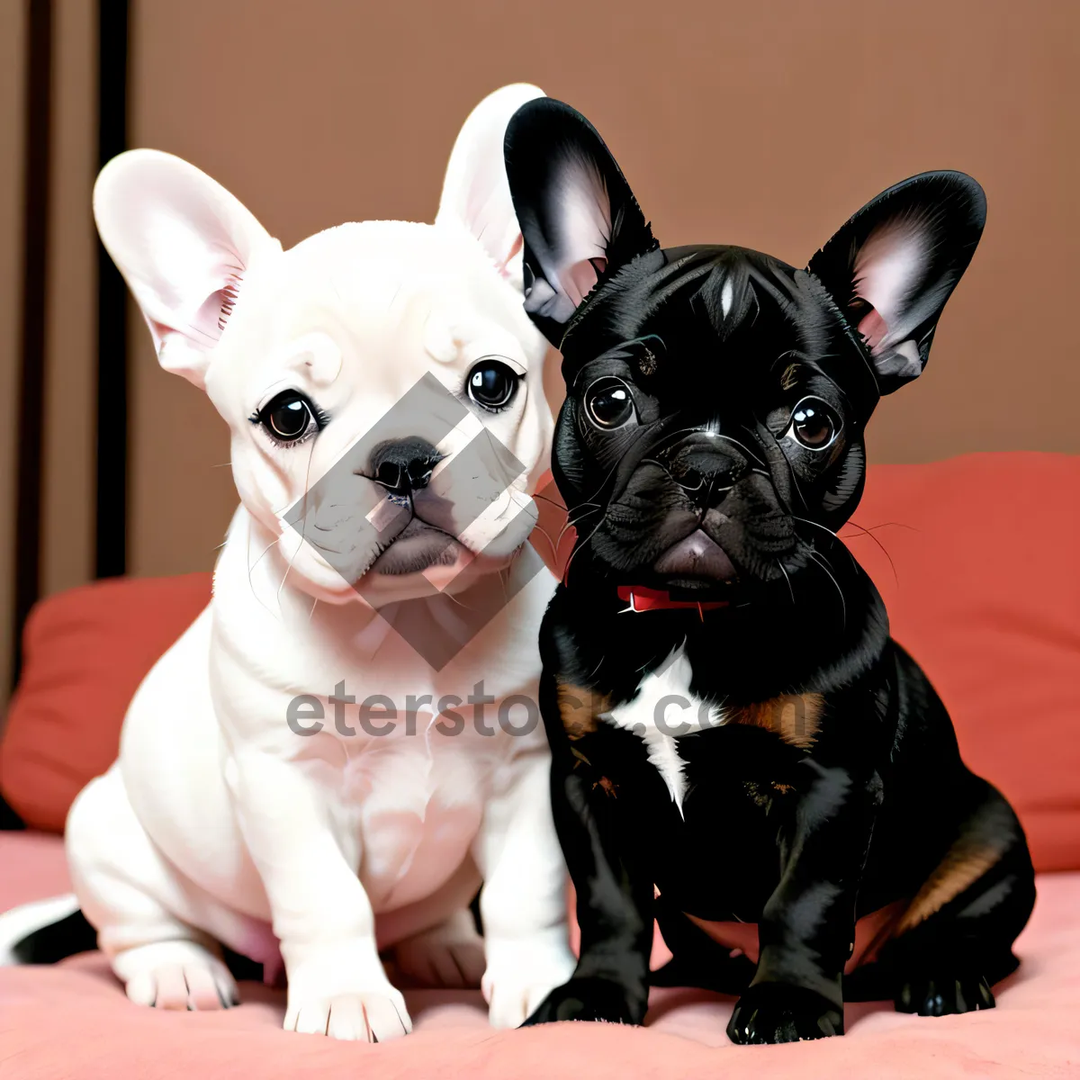 Picture of Darling black and white French Bulldog puppies
