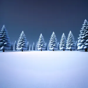 Winter Wonderland: Frosty Evergreen Forest in Snow