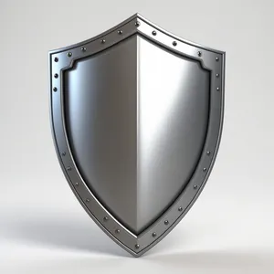 Metal shiny shield emblem design graphic icon