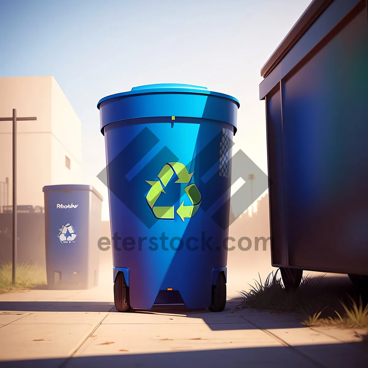 Picture of 3D Plastic Waste Bin for Recycling