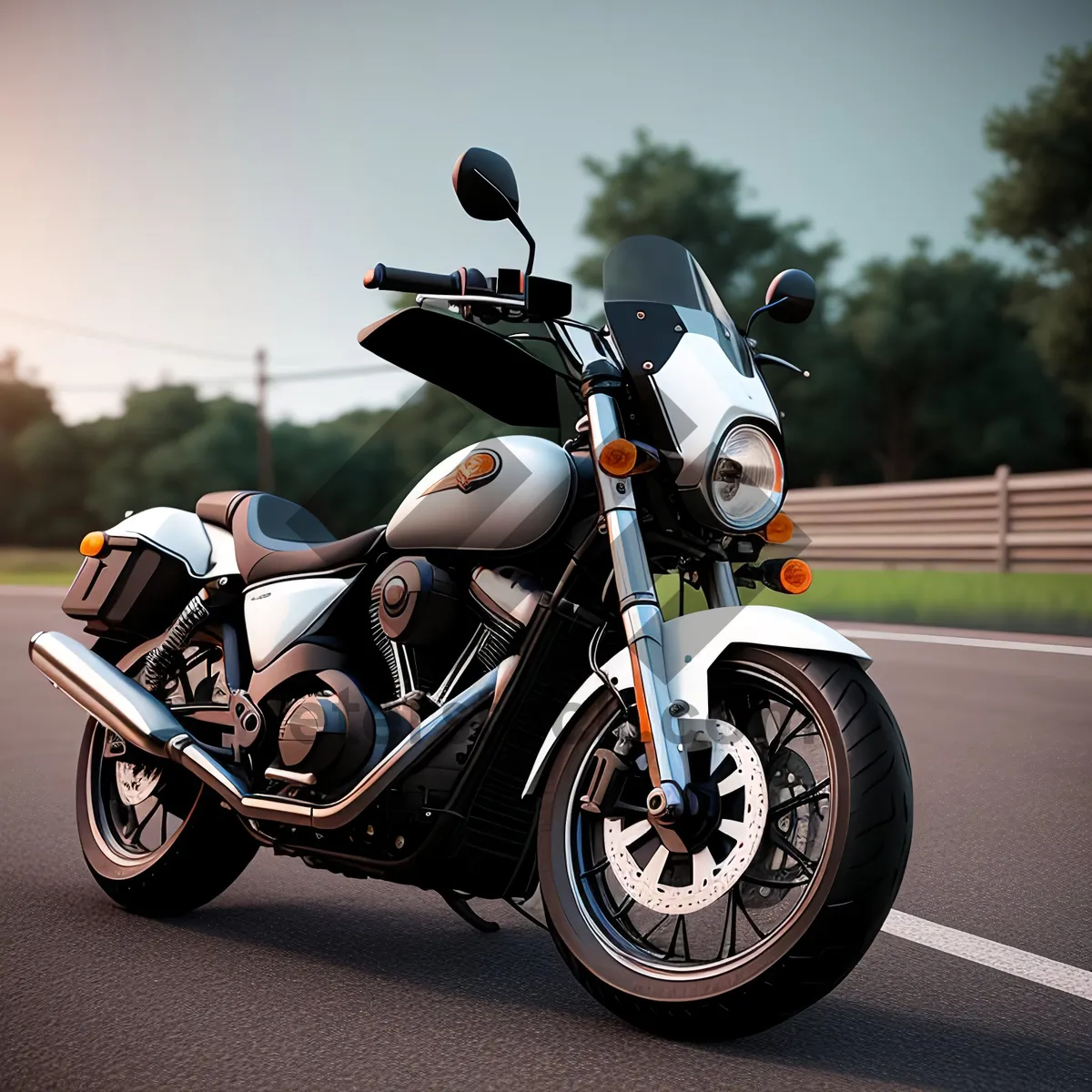 Picture of Speeding Conveyance: Motorbike on the Road