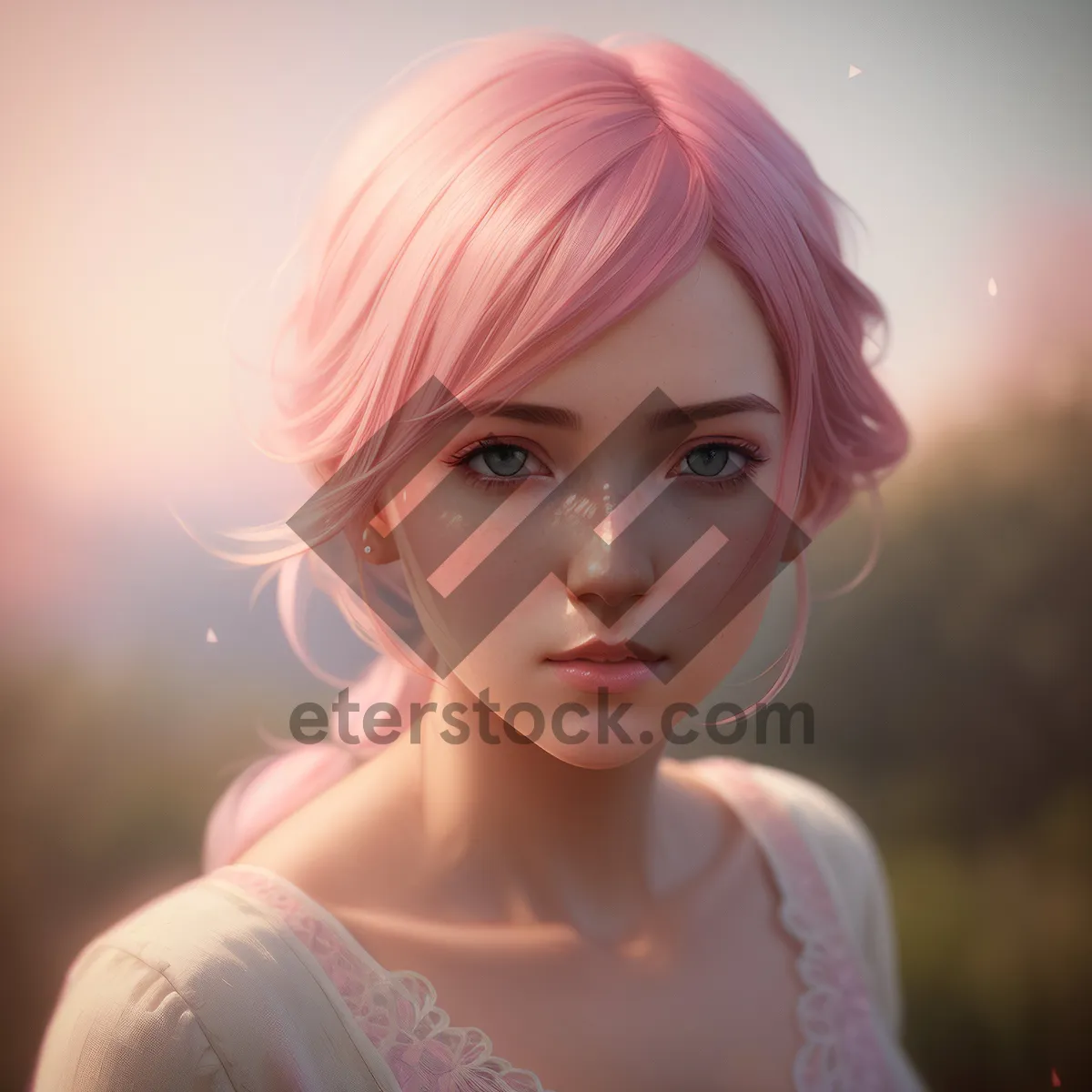 Picture of Blond Beauty: Alluring Portrait of a Fashionable Model