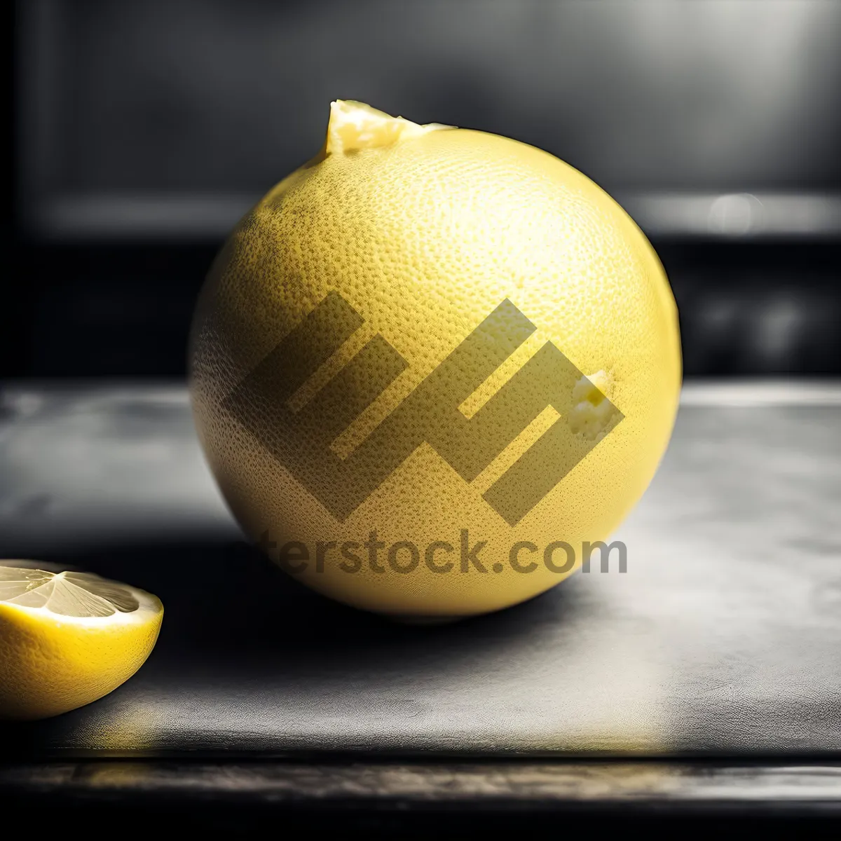 Picture of Fresh and Tangy Citrus Fruits on Wooden Table.