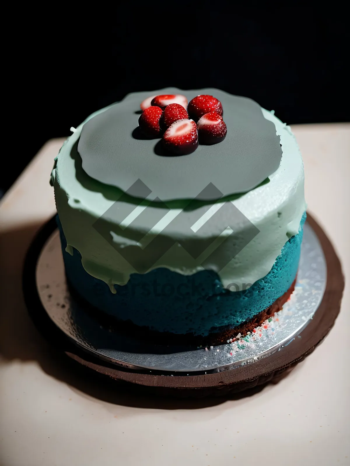 Picture of Delicious Berry Trifle with Chocolate Pastry and Fresh Mint