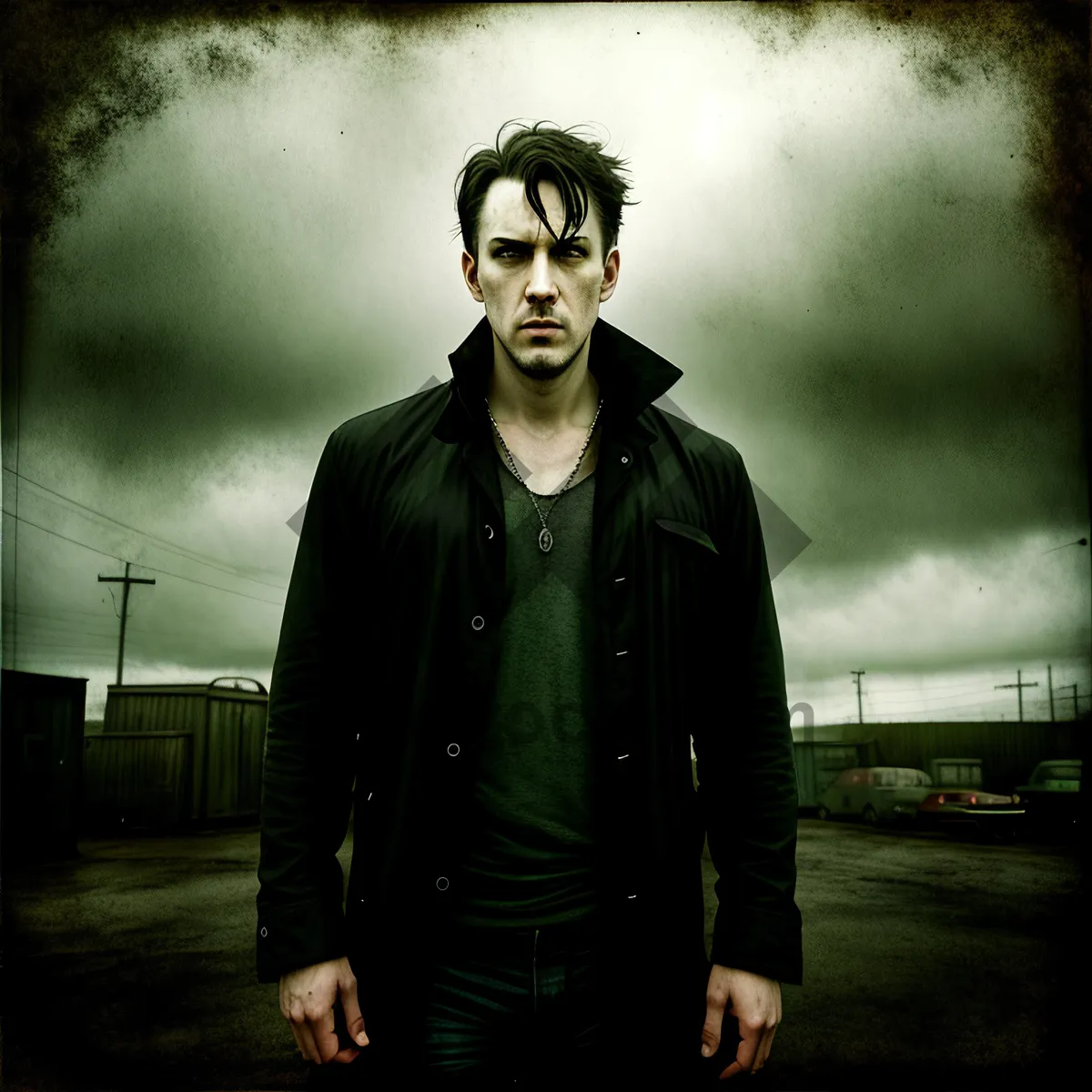 Picture of Dark and Attractive Male Fashion Portrait