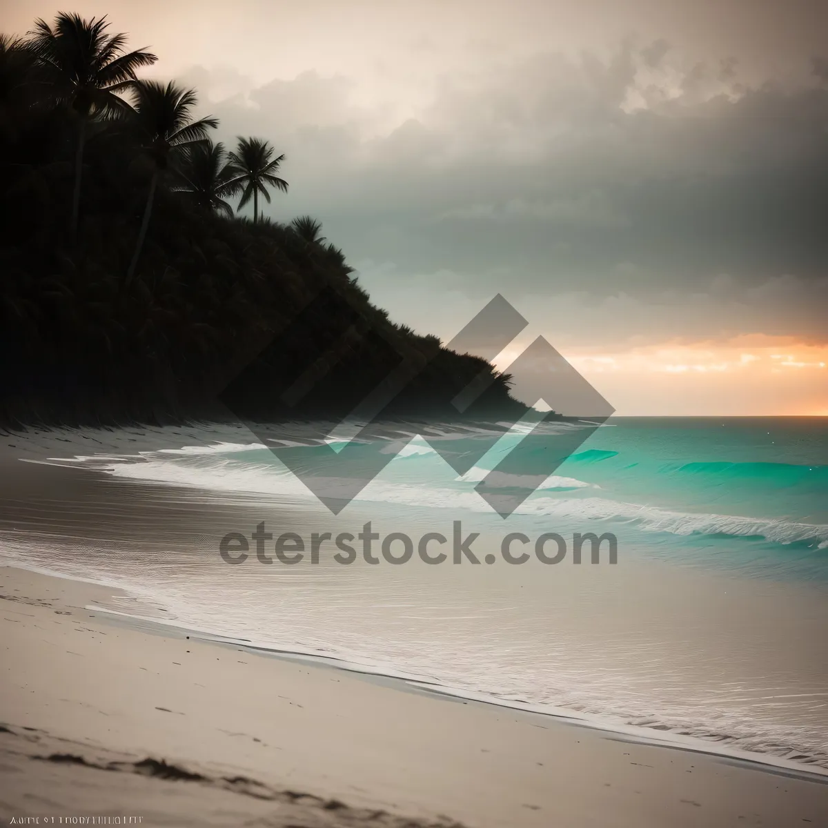 Picture of Turquoise Paradise: Tranquil Beachside Relaxation