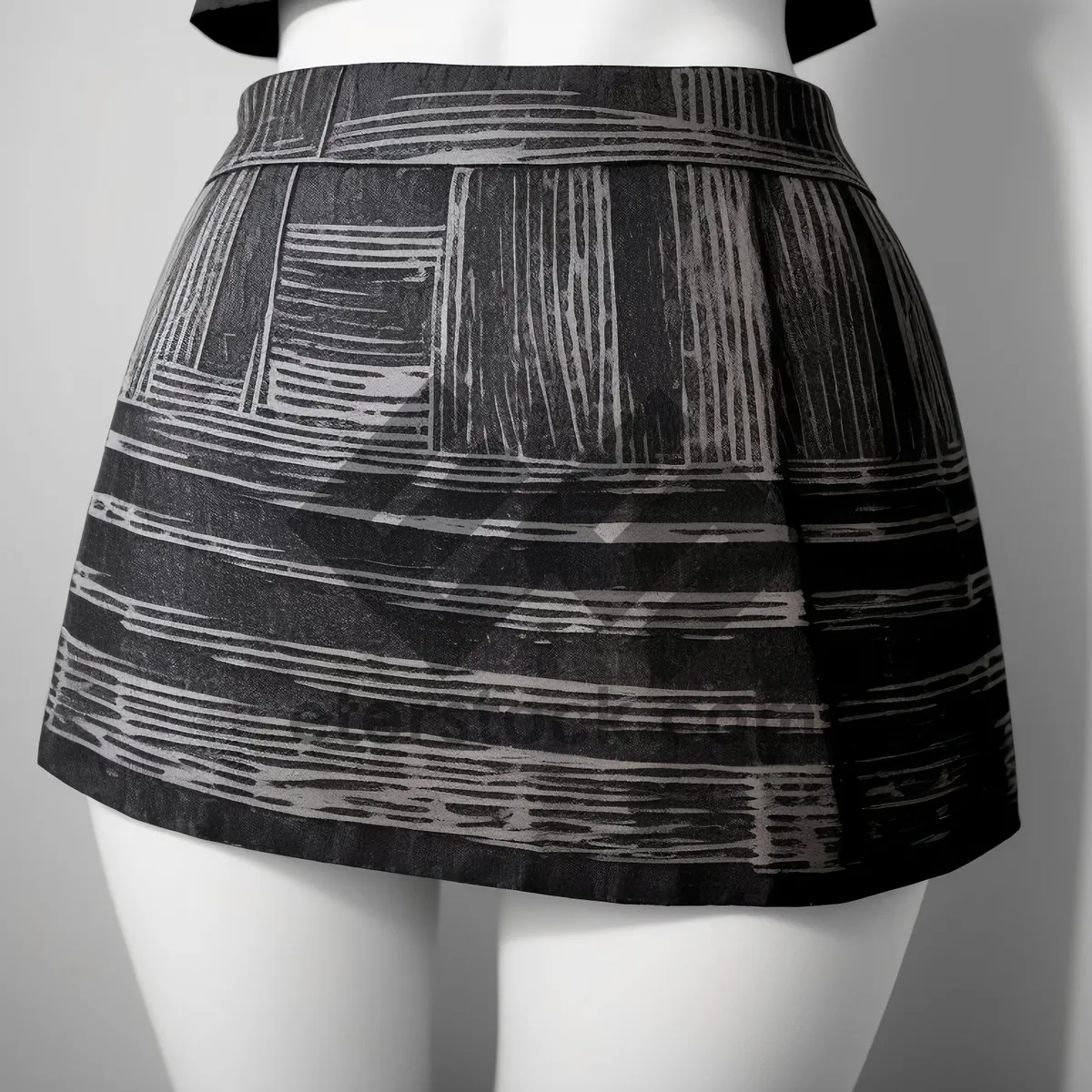 Picture of Pretty Model in Attractive Tartan Skirt