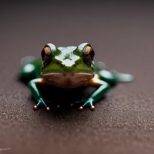 Fascinating Eyed Tree Frog Perched on Branch