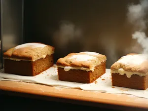 Delicious plate of gourmet bakery dessert.