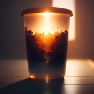 Cold Frothy Beer in Clear Glass Mug