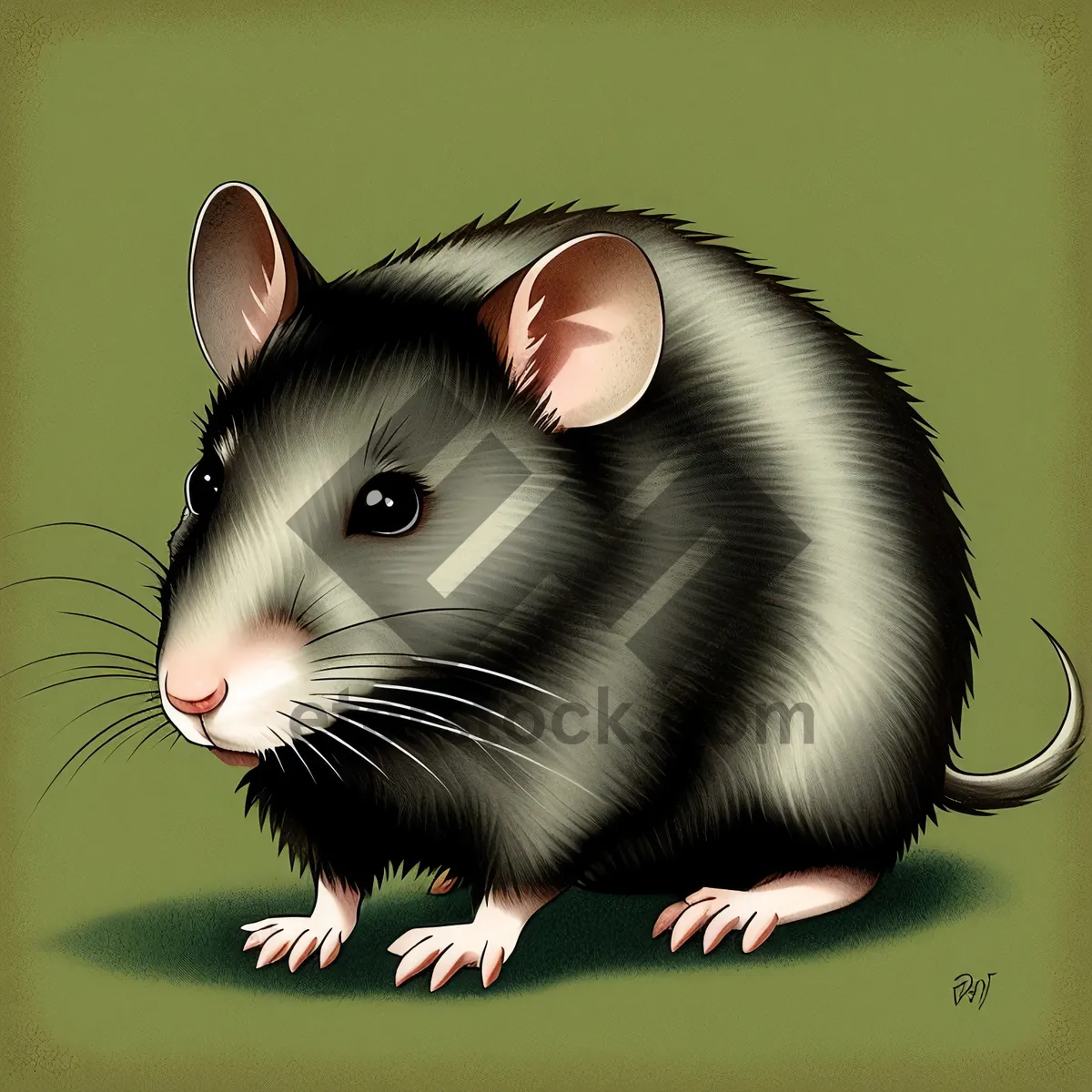 Picture of Furry Friends: Cute Rat with Whiskers