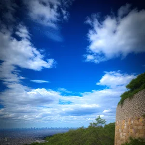 Majestic Castle amidst Enchanting Mountain Landscape