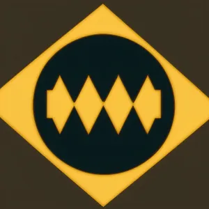 Yellow Hazard Sign - Caution: Road Safety Icon