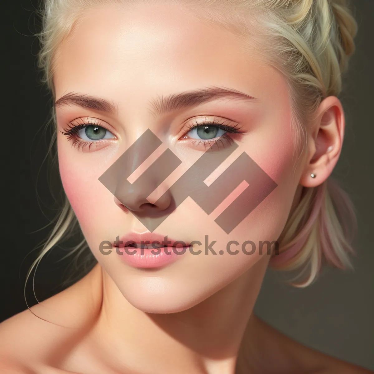 Picture of Beautiful Blonde Model with Stunning Makeup