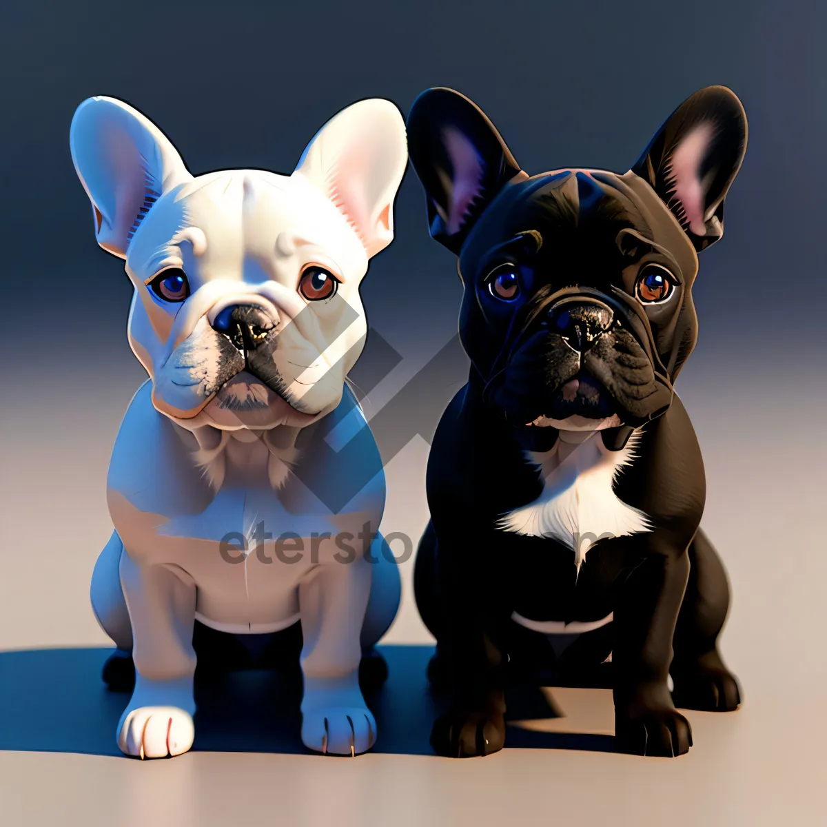 Picture of Studio portrait showcasing the elegance of a purebred French bulldog