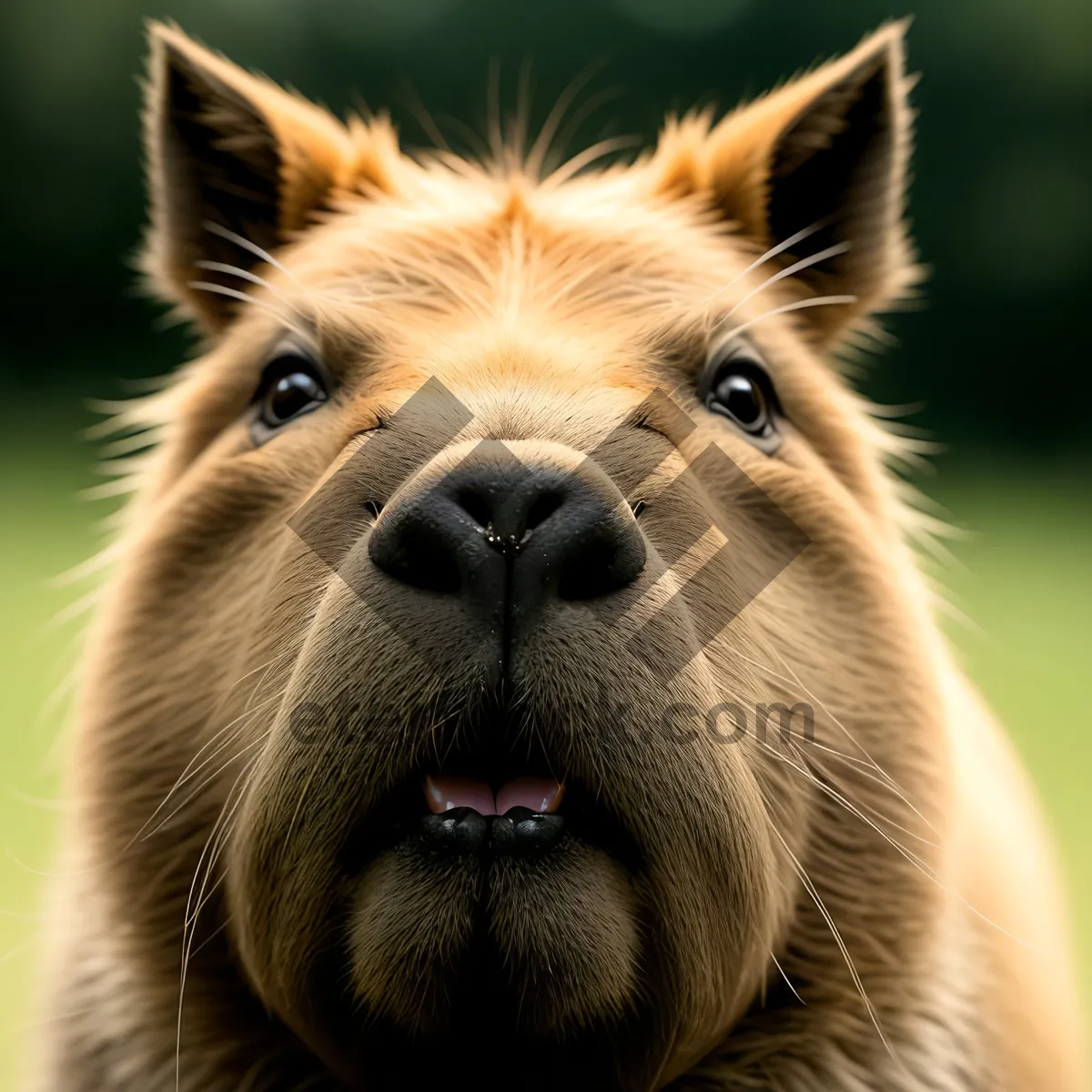 Picture of Brown Terrier Hunting Dog in Wild Grass