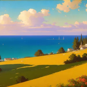 Golden Horizon - Serene Beach Sunset