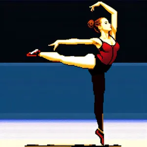 Dynamic Dance: A Teenager's Graceful Jump in Motion