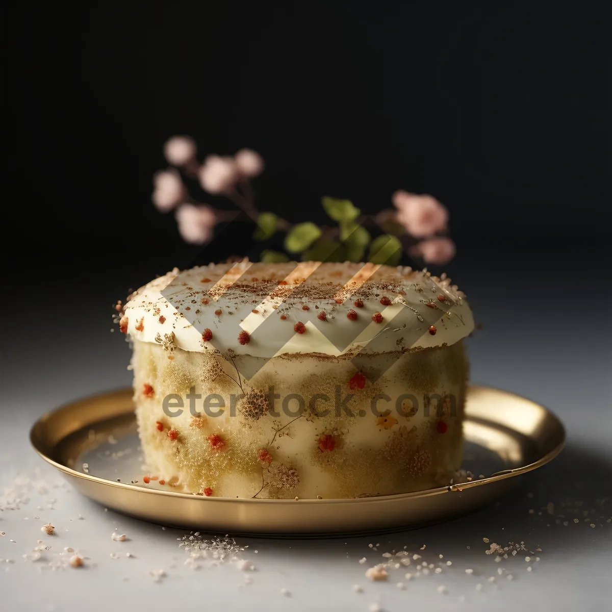 Picture of Delicious Breakfast Coffee Cup with Cream and Spoon