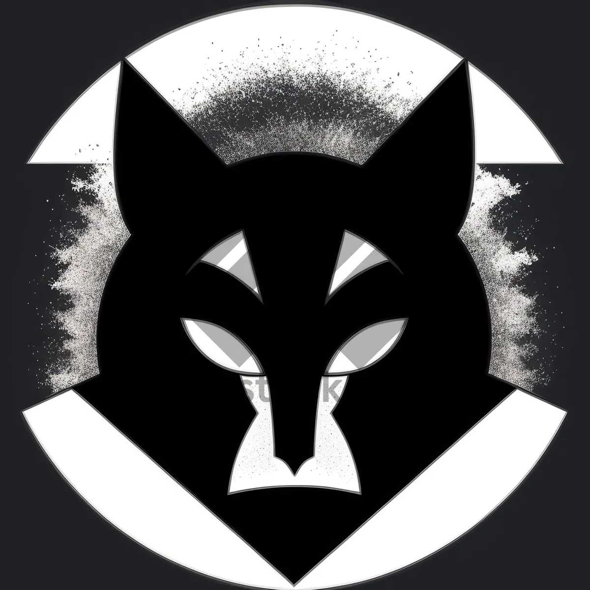 Picture of Black Pirate Symbol with Gem Stencil Design