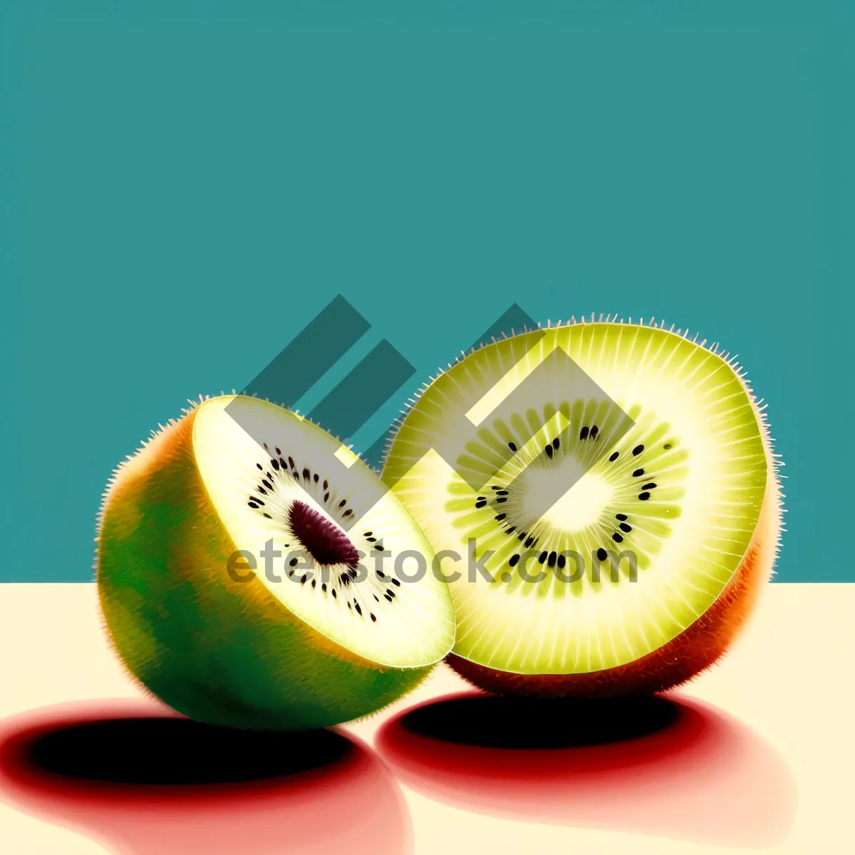 Picture of Vibrant Kiwi Fruit Slice: Refreshing, Juicy, and Healthy!