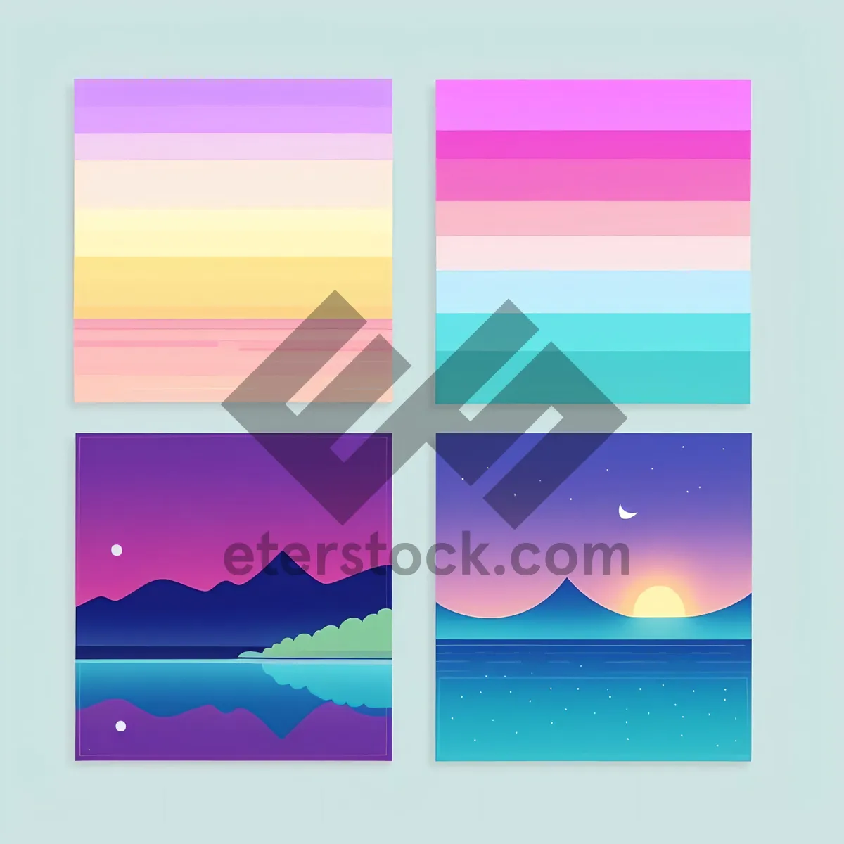 Picture of Colorful Modern Graphic Design Stationery Set